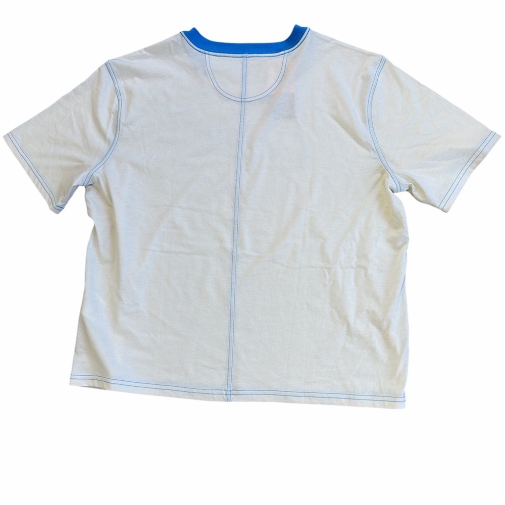 Carhartt Women’s Cream Tee with Blue Logo Loose fit - Picture 3 of 7
